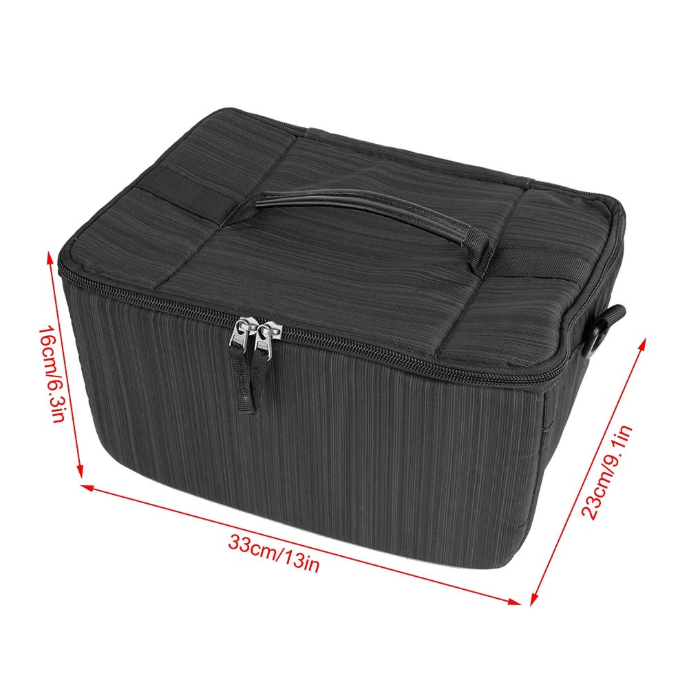 Borsa per obiettivo fotografico Custodia a tracolla DSLR portatile per fotografia Arancione (Sezione orizzontale nera)