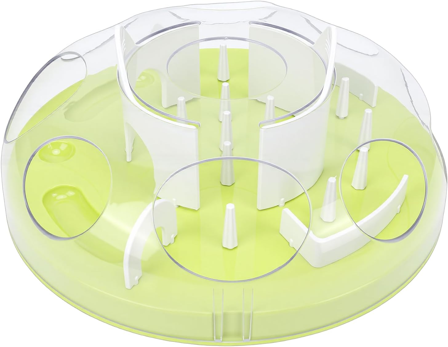 Cat Puzzle Feeder Toy, Slow Feeder for Dogs Cats, Interactive Food Dispenser, Fun and Rewarding Challenge, Mental Stimulation, Physical Activity, Adjustable Outlet, Every Pet (Green)