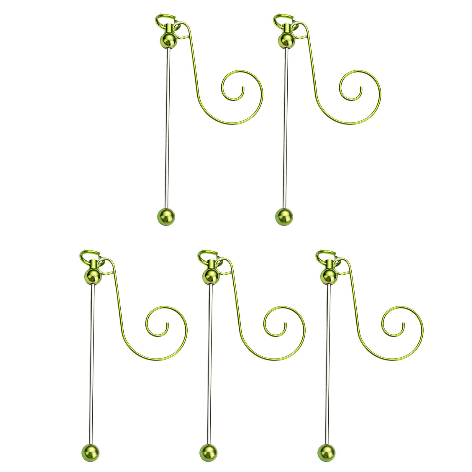Of 5 Beadable Metal Christmas Hangers for Crafting and Tree Decoration Colorful Hanging Hook Craft Accessories Decoration Supplies