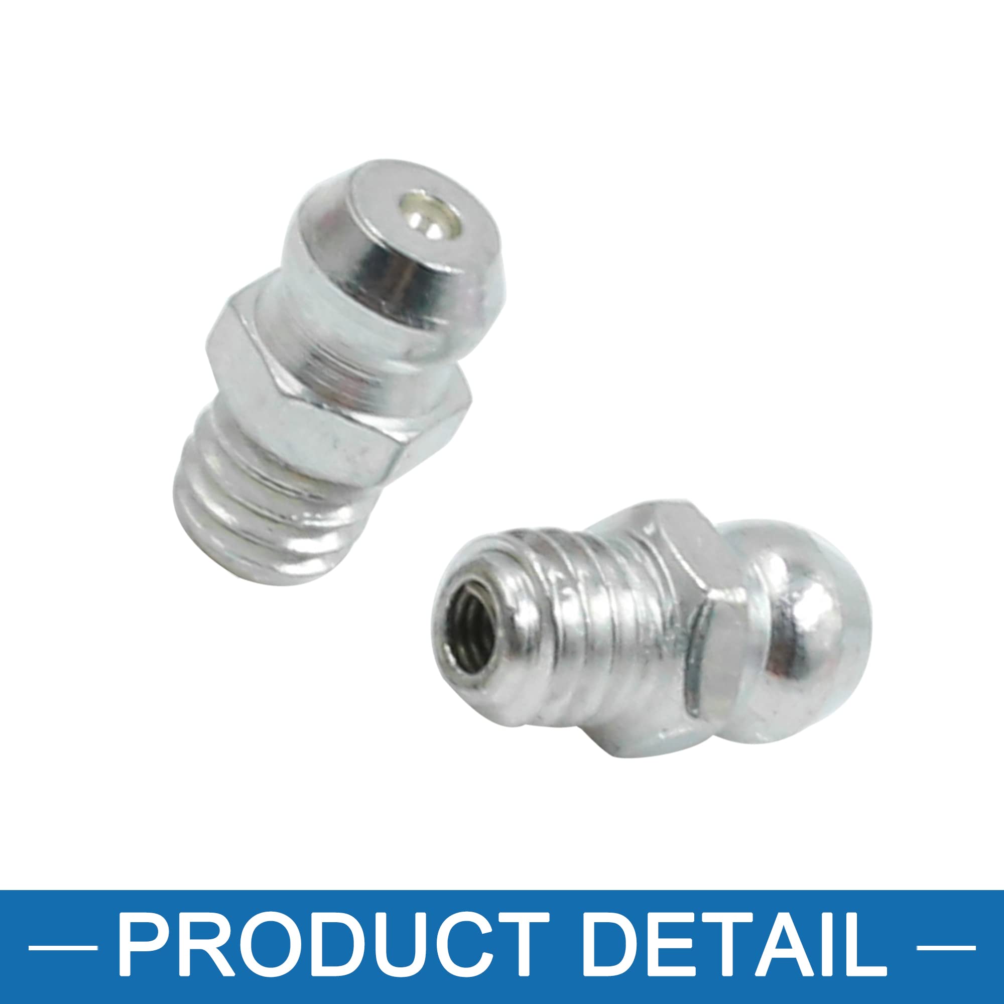 ABSOPRO Nipplo M6 Dritto Grasso Raccordo Cappuccio Polvere Set 30