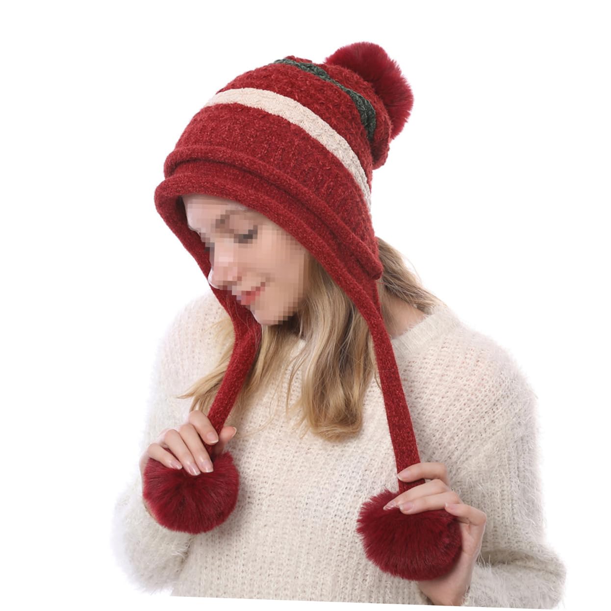 SHERCHPRY 3 szt. ciepła czapka dla kobiet akcesoria para Mujer damskie czapki z pomponem czapka para Hombres czerwona czapka tuque femme dzianinowa czapka dla mężczyzn dzianinowa czapka czapka jesień