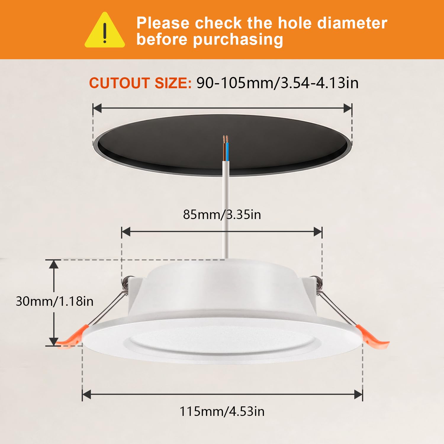 Ultraflache 7W LED Einbauleuchten - Deckenstrahler Kaltweiß (6000K) 600LM, IP44 Küchenbeleuchtung Schlafzimmer Wohnzimmer, 90mm Ausschnitt - Weiß, 5er-Set