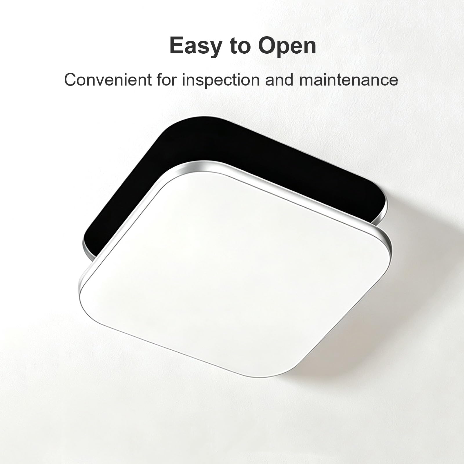 Panel Dostępowy do Sufitu, do Płyt Gipsowo Kartonowych 20×20cm–60×60cm | Pogrubiona Rama ABS, Nadająca Się do Malowania, do Rur Sufitowych i Wlotów Konserwacyjnych(450x450mm)