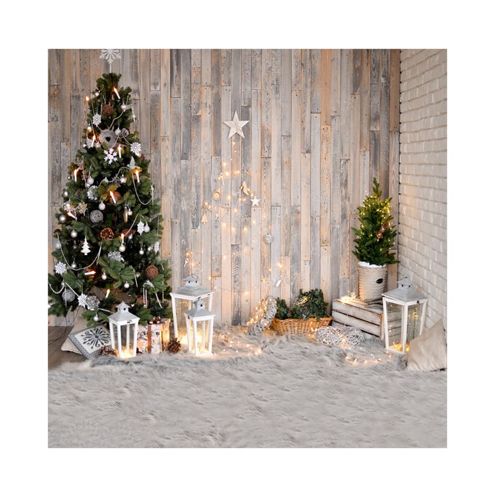 Aoihrraan 3x2m Noël Cheminée Toile De Fond Noël Arbre Chaussette