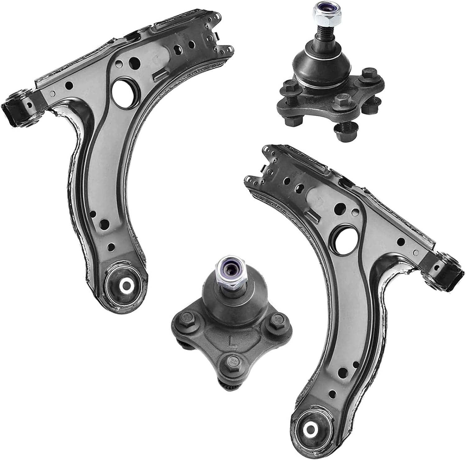 ASTARPRO 4pcs Front Lower Control Arms Bushings And Front Lower Ball Joints Compatible With Volkswagen Beetle Golf Jetta