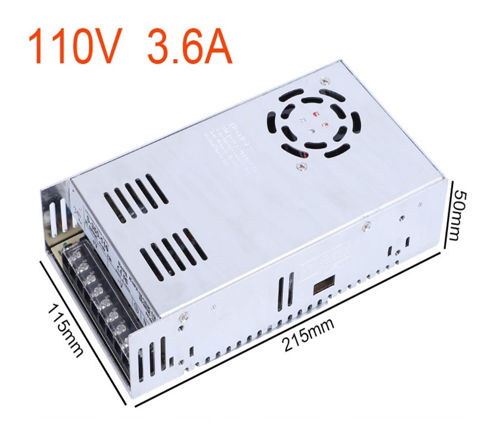 Zasilacz impulsowy do sterowania przemysłowego S-400W-24V17A12V5V36V48V regulowany AC na DC (S-400-110)