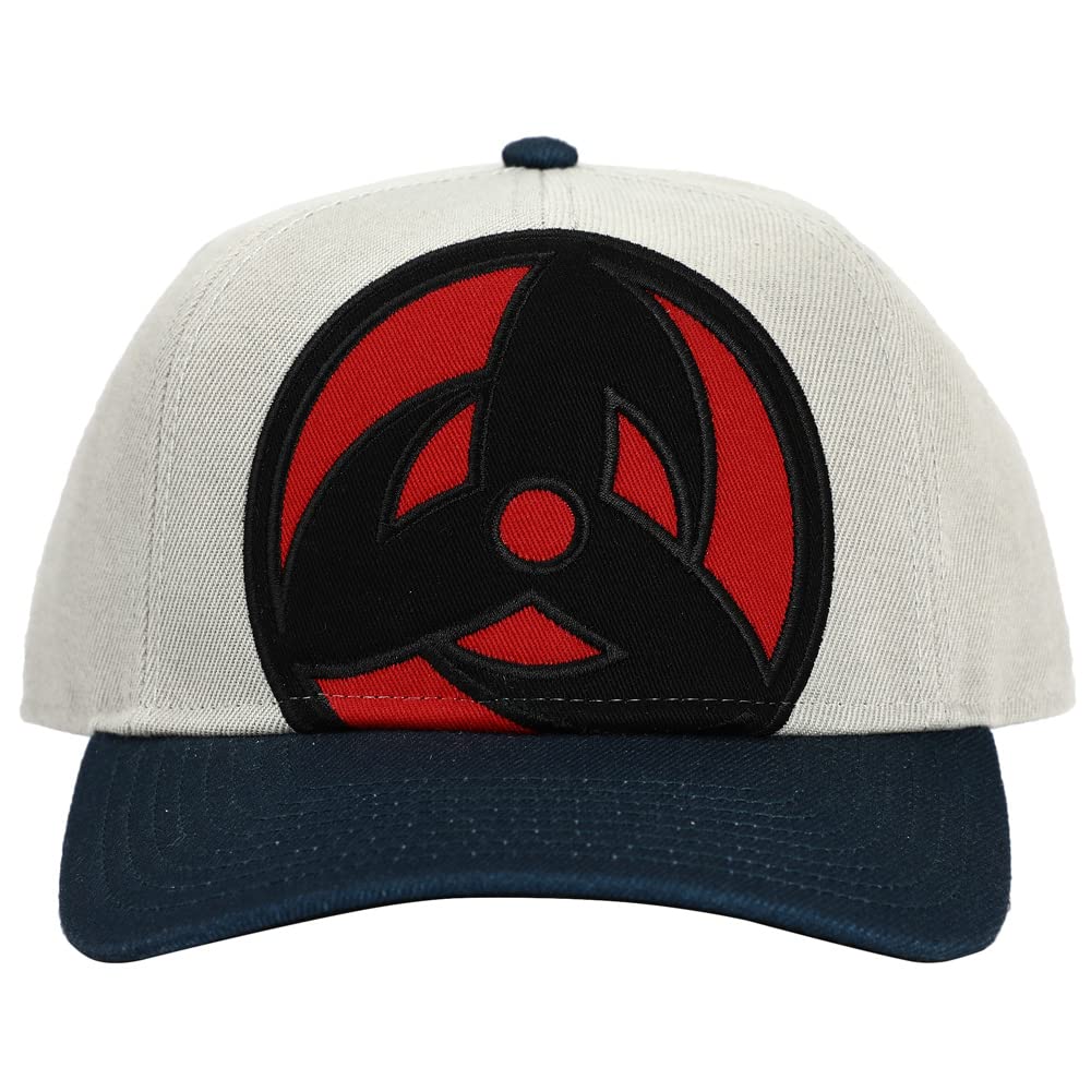Naruto Anime Kakashi Sharingan Character Billboard Logo Embroidered Snapback Hat for Men White