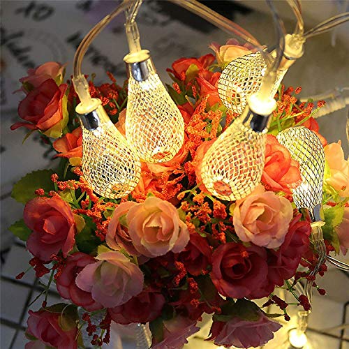 Image of Xenith 14 LEDs Drop Shaped LED String Lights for Indoor & Outdoor Decoration Decorative Fairy Lights Curtain for Patio Gardens Bedroom Dorm Room Wedding Navratri (Warm White, 3.5 Meter)