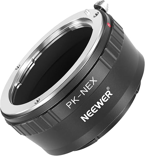 Miniatura 1 de NEEWER Adaptador de montaje de lente Anillo de enfoque manual compatible con lente Pentax K para cámara Sony E Mount incluyendo Alpha 1 A9 A7 A7C