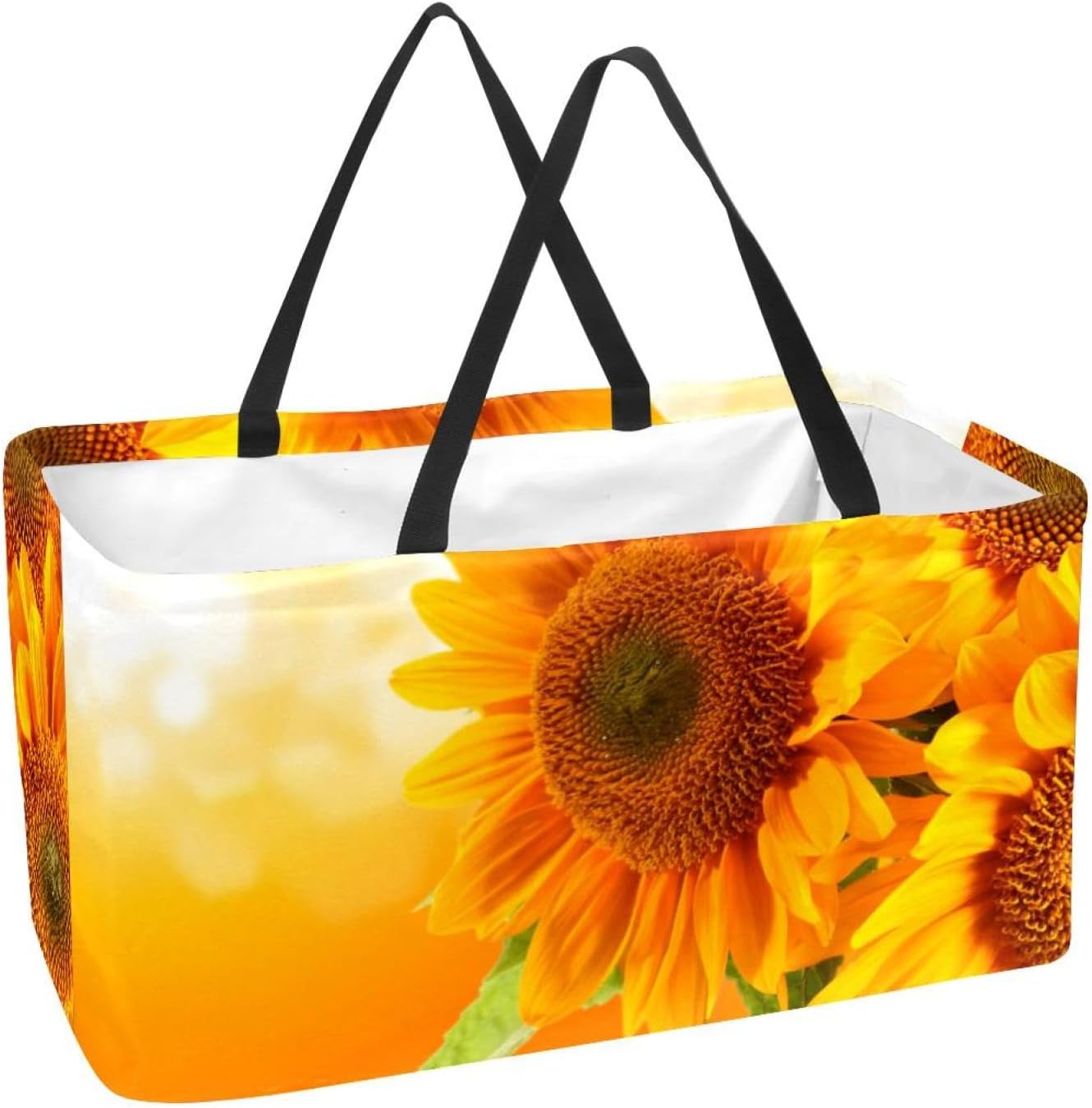 suojapukuGrocery Bags,Reusable Shopping Bag for Groceries,sunshine sunflower,Fabric Reusable Bags for Shopping