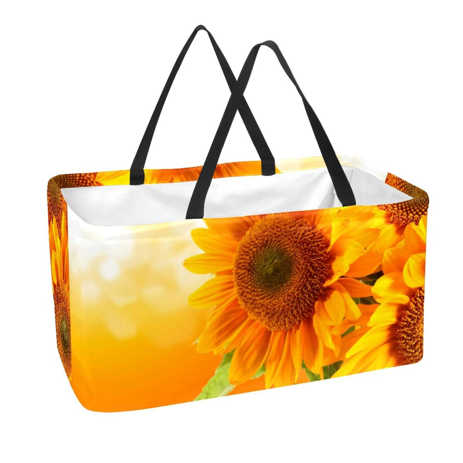 suojapukuGrocery Bags,Reusable Shopping Bag for Groceries,sunshine sunflower,Fabric Reusable Bags for Shopping