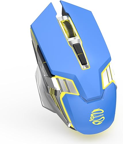 Ratón Bluetooth, mouse inalámbrico, mouse silencioso para múltiples dispositivos, 2400 DPI, retroiluminación RGB, mouse inalámbrico recargable de