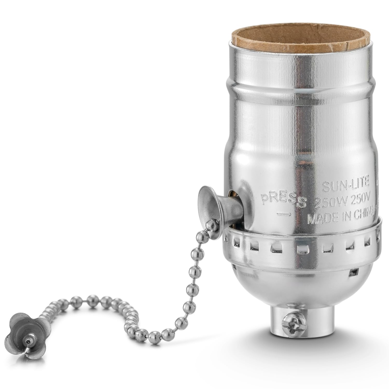 Pull Chain Lamp Socket, E26 Standard Threaded Base, Lamp Parts for