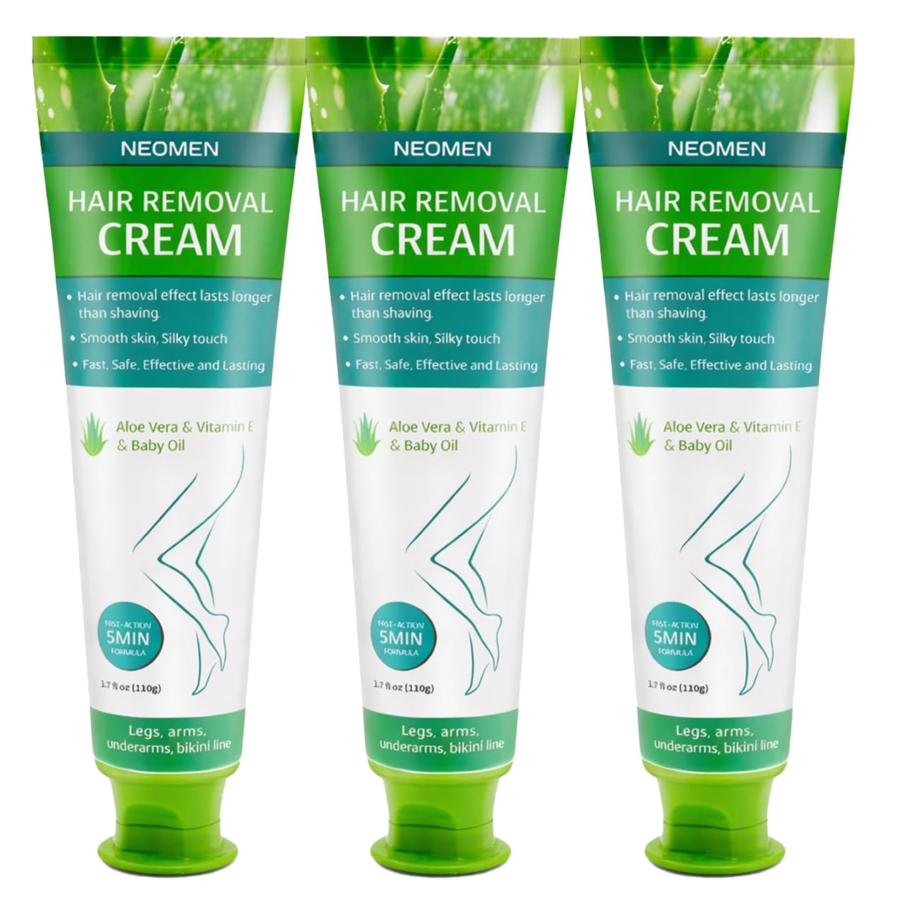 Hair Removal Cream - Premium Depilatory Cream - Painless Flawless Hair Remover for Women and Men