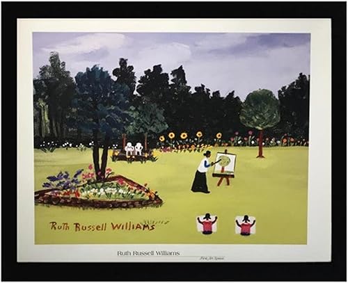 Ruth Russell Williams - Póster enmarcado para decoración de pared afroamericana, obra de arte de historia negra, 22 x 28 pulgadas (lienzo como