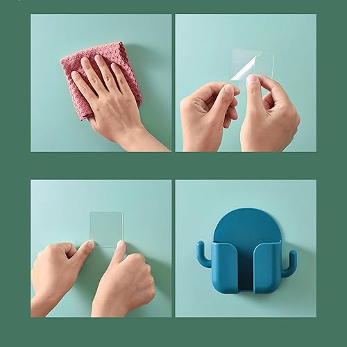 Miniatura 8 de CHICIRIS Soporte de teléfono para montaje en pared, soporte autoadhesivo para teléfono de pared, soporte organizador de teléfono de carga con