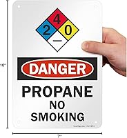 Vista 6 de SmartSign Letrero NFPA "Peligro - Propano, No Fumar" Aluminio de 7 x 10 pulgadas