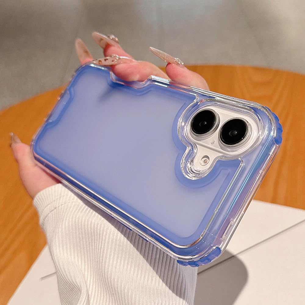 Coque de luxe rigide pour iPhone 14 Pro Max effet givré bleu - 7