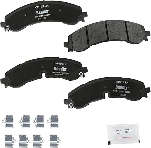 Vista 239 de Bendix Priority1 CFC1035 Pastillas de freno delanteras de cerámica para modelos seleccionados Chevrolet Aveo, Aveo5, Optra, Spark, Spark EV, Pontiac
