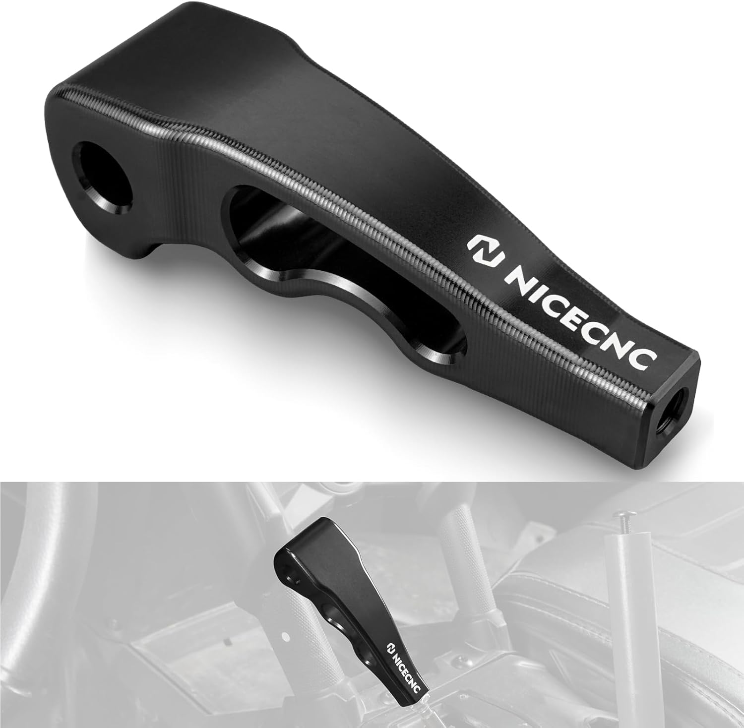 NICECNC Black Gear Selector Shift Knob Aluminum Compatible with Can am Maverick X3 900 HO X3 Max R, Trail 1000 2019-2022, Commander 1000 4x4 DPS /700/800/Max 800R Replace 707000711 707000978