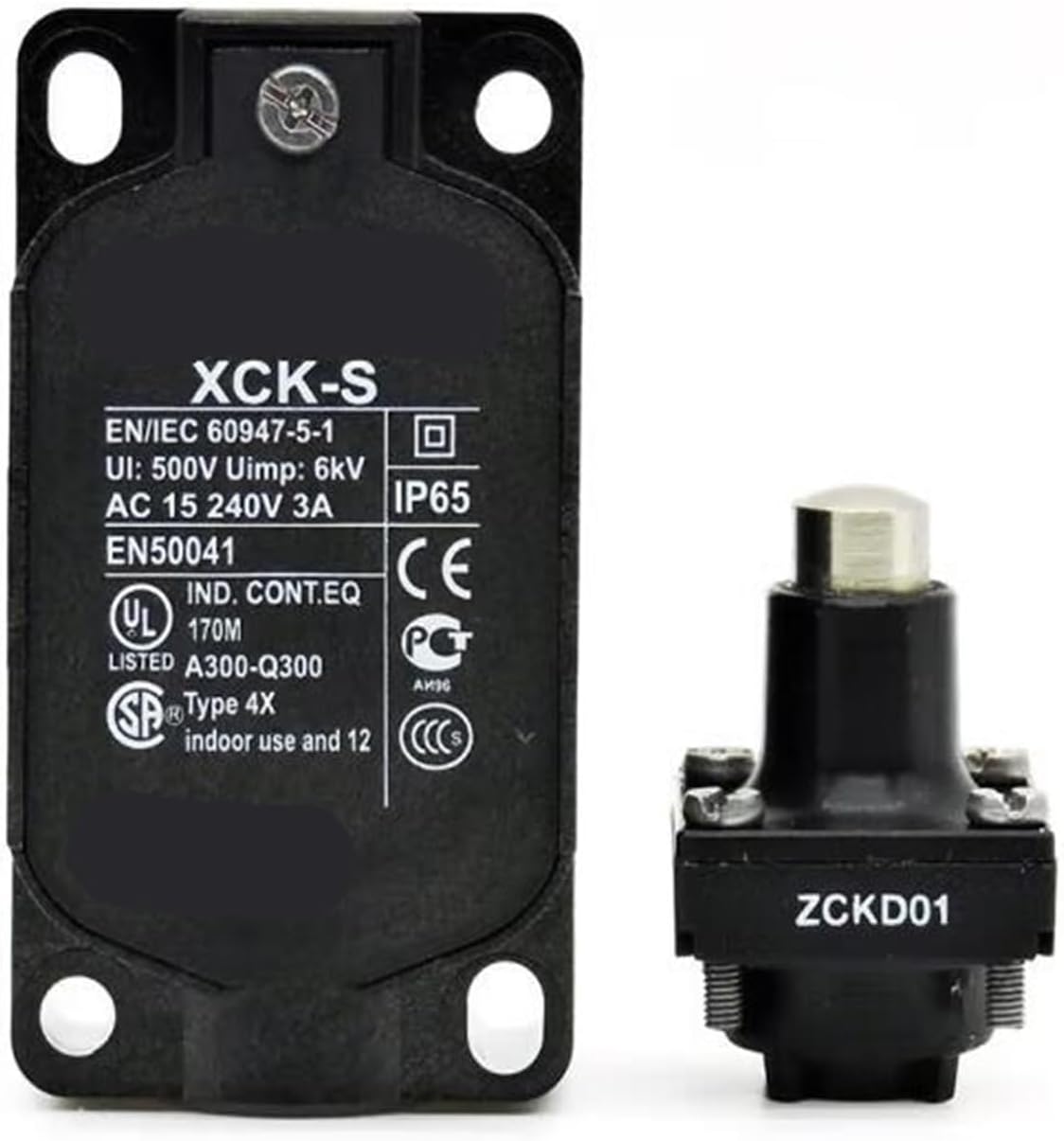 XCK-S Direct Action Travel Limit Switch Waterproof Mechanical Roller Type ZCKS1 Body+Multiple Head Options XCK-S(ZCKS1-ZCKD10)