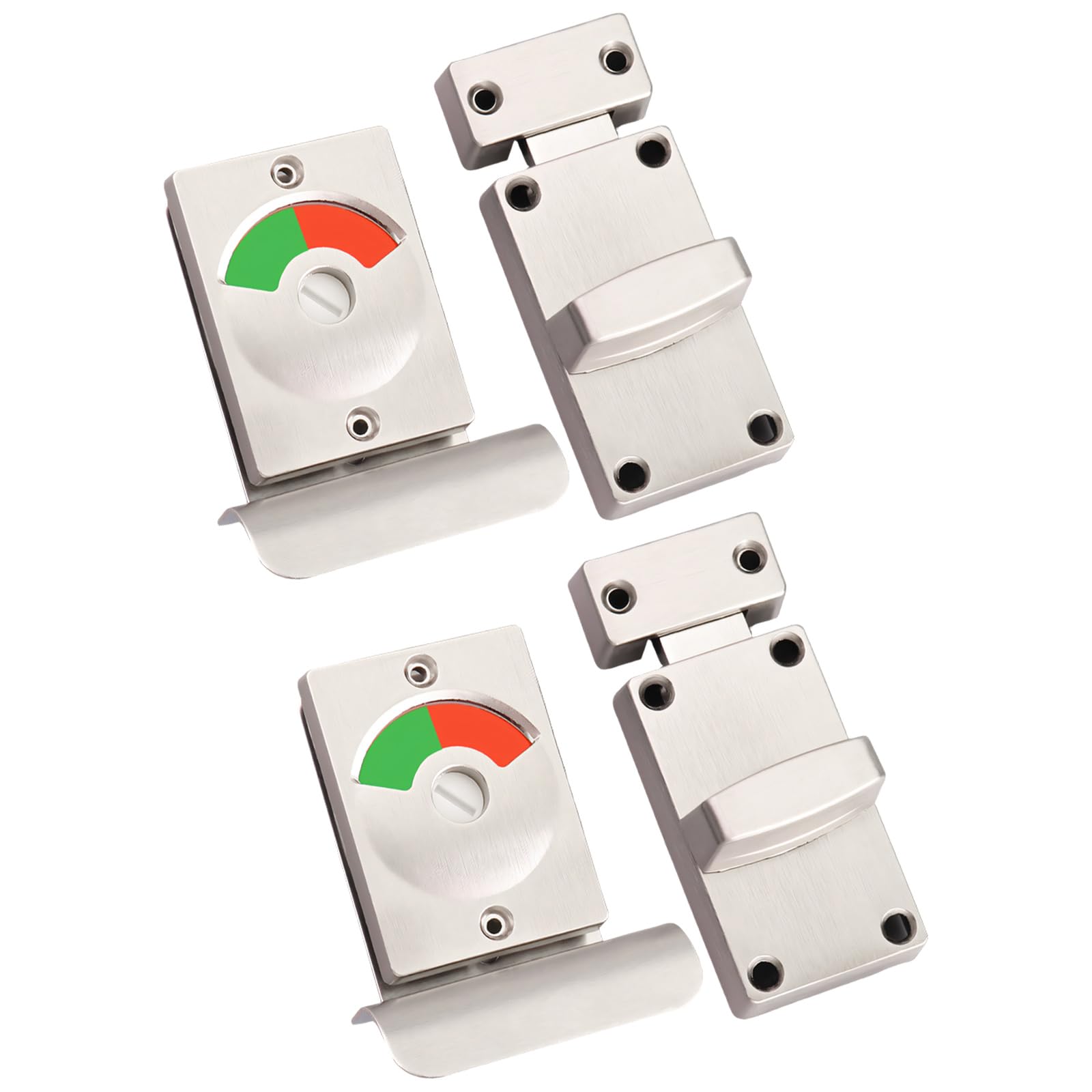 Osniyaw Multicolor Zincs Alloy Toilet Door Sliding Public Privacy Locks With Occupancy Indicators Quiet Push For Bathroom Door Bathroom Partition