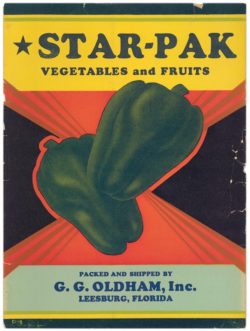 Star-Pak Vegetables and Fruits Label (1930-1950) Poster Print by Anonymous (18 x 24)