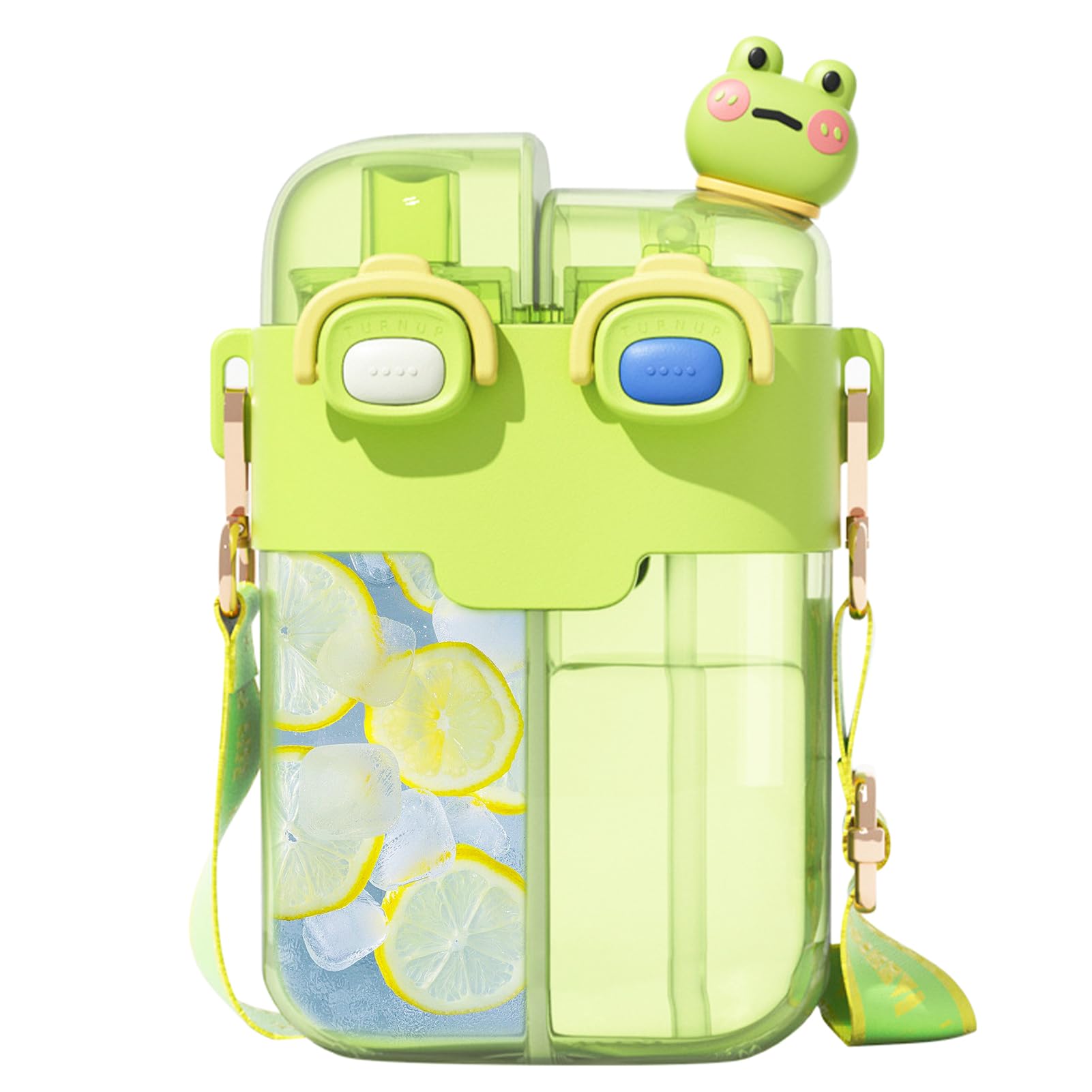 Cute Water Bottle for Kids 26oz Kawaii Water Bottle for Girls Funny Bear Water Bottles with Straw and