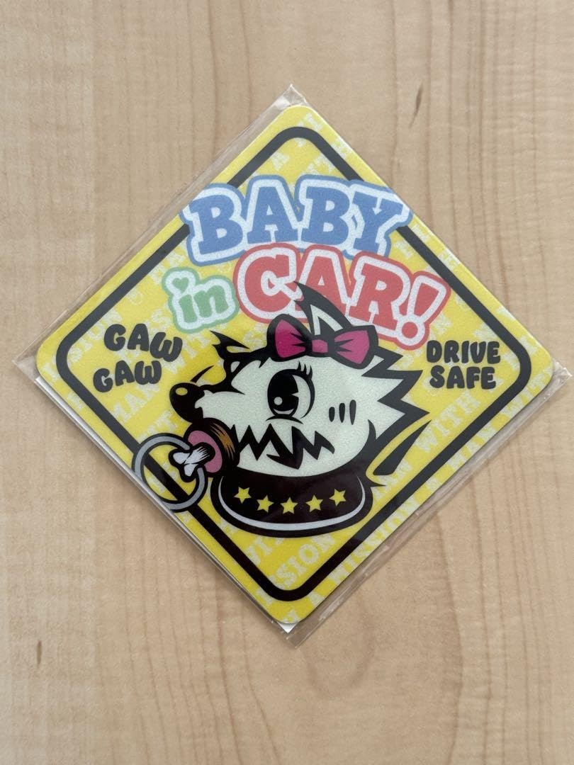 Amazon.co.jp: マンウィズ BABY IN CARマグネット イエロー ピンク