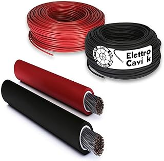 ® ELETTRO CAVI K - CAVO H1Z2Z2-K 1x4 mm² ROSSO PANNELLI SOLARI IMPIANTI FOTOVOLTAICI 50 METRI