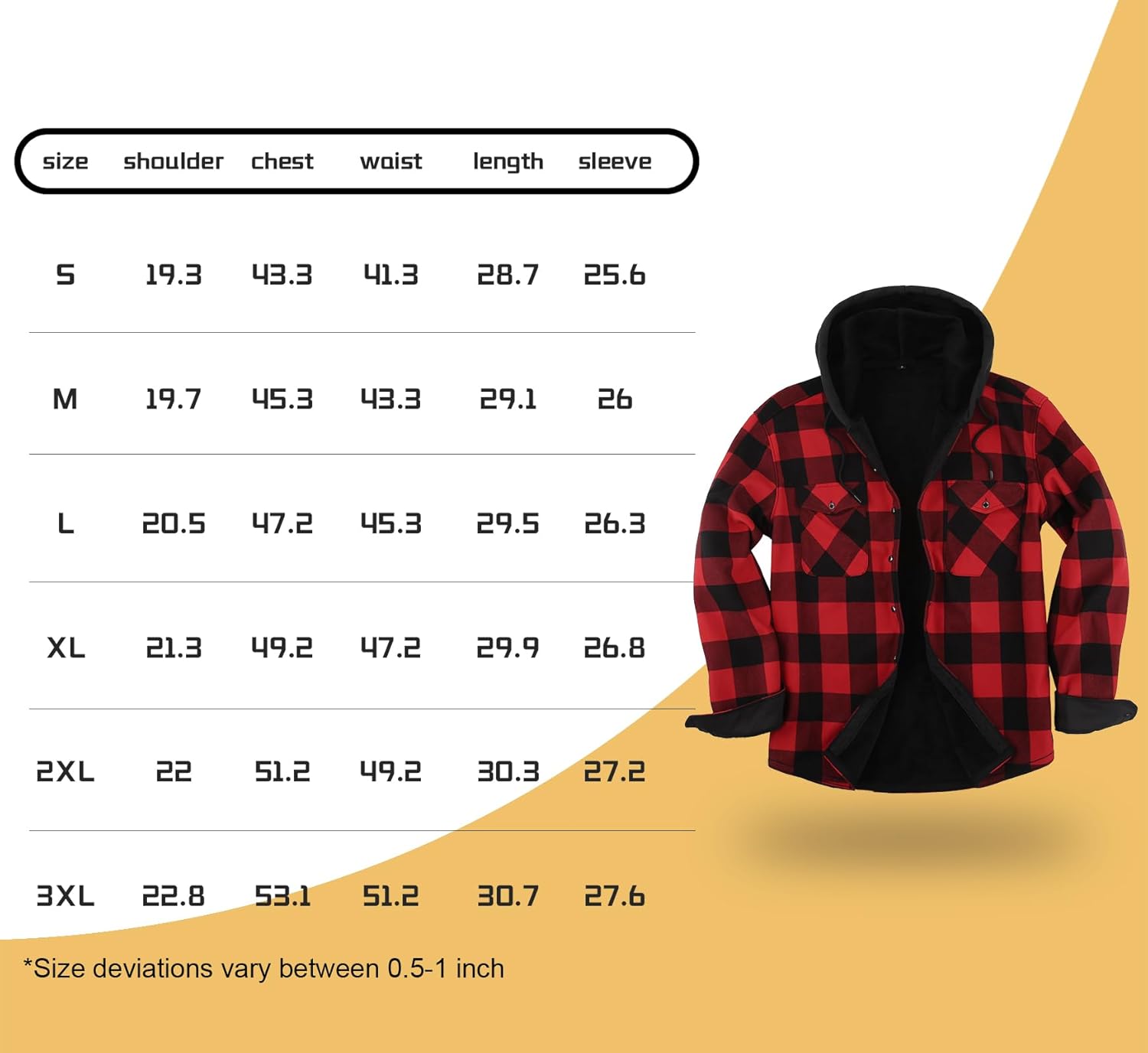 Askdeer Men's Plaid Hoodie Shirts Jacket Fleece Flannel Shacket Long Sleeve Soft Warm Button Down Coat with Hood