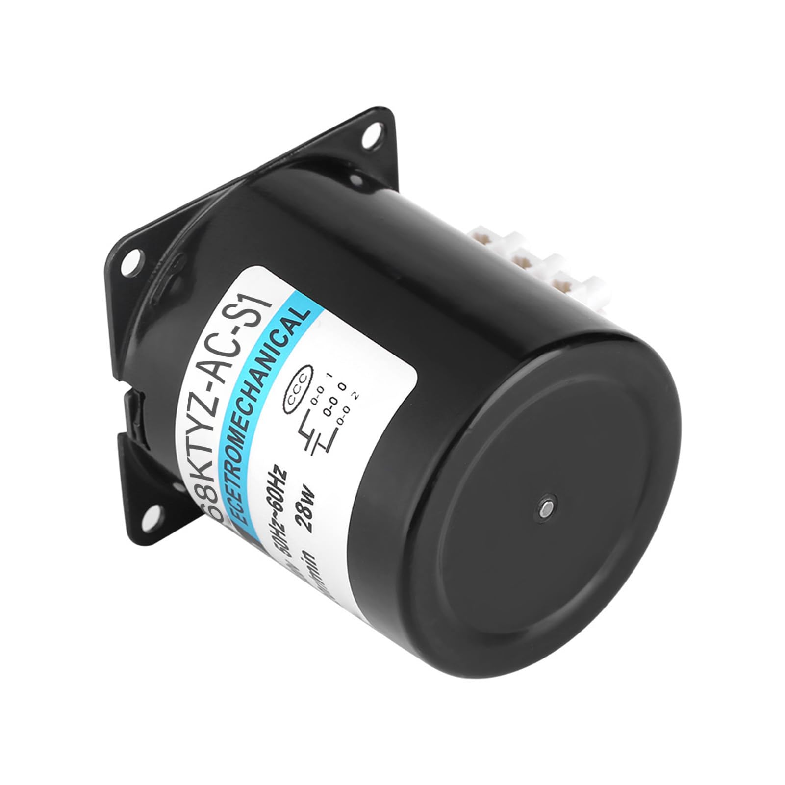 Moteur Electrique Synchrone à Engrenages Moteur à Aimant Permanent CW/CCW 68KTYZ AC 220V pour Générateur DIY (110RPM)