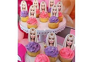 Barbie Cupcake Toppers: Pink Delight for Birthday Celebrations