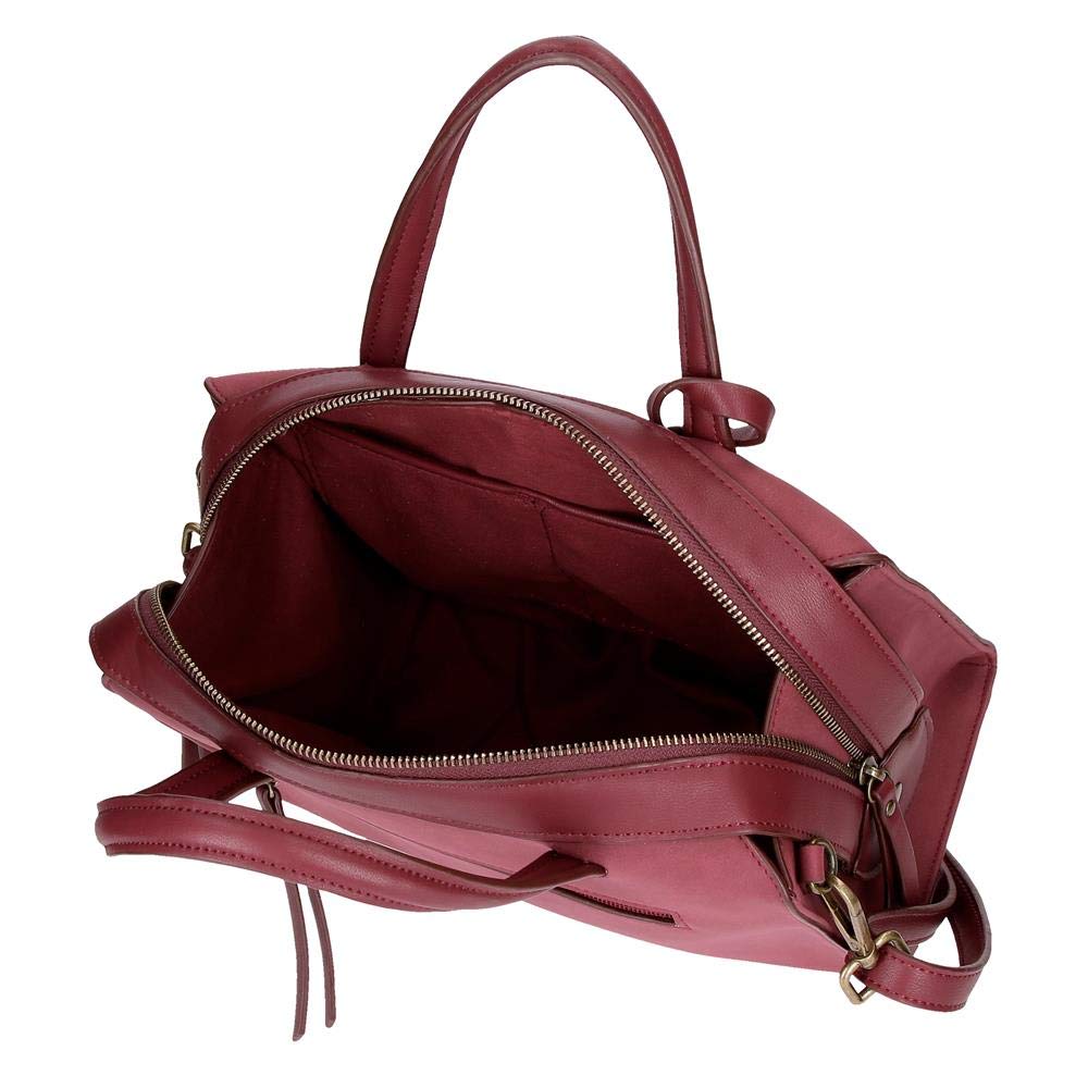 Pepe Jeans Lorain Bolso Bowling Rojo 28x21x14 cms Piel Sintética
