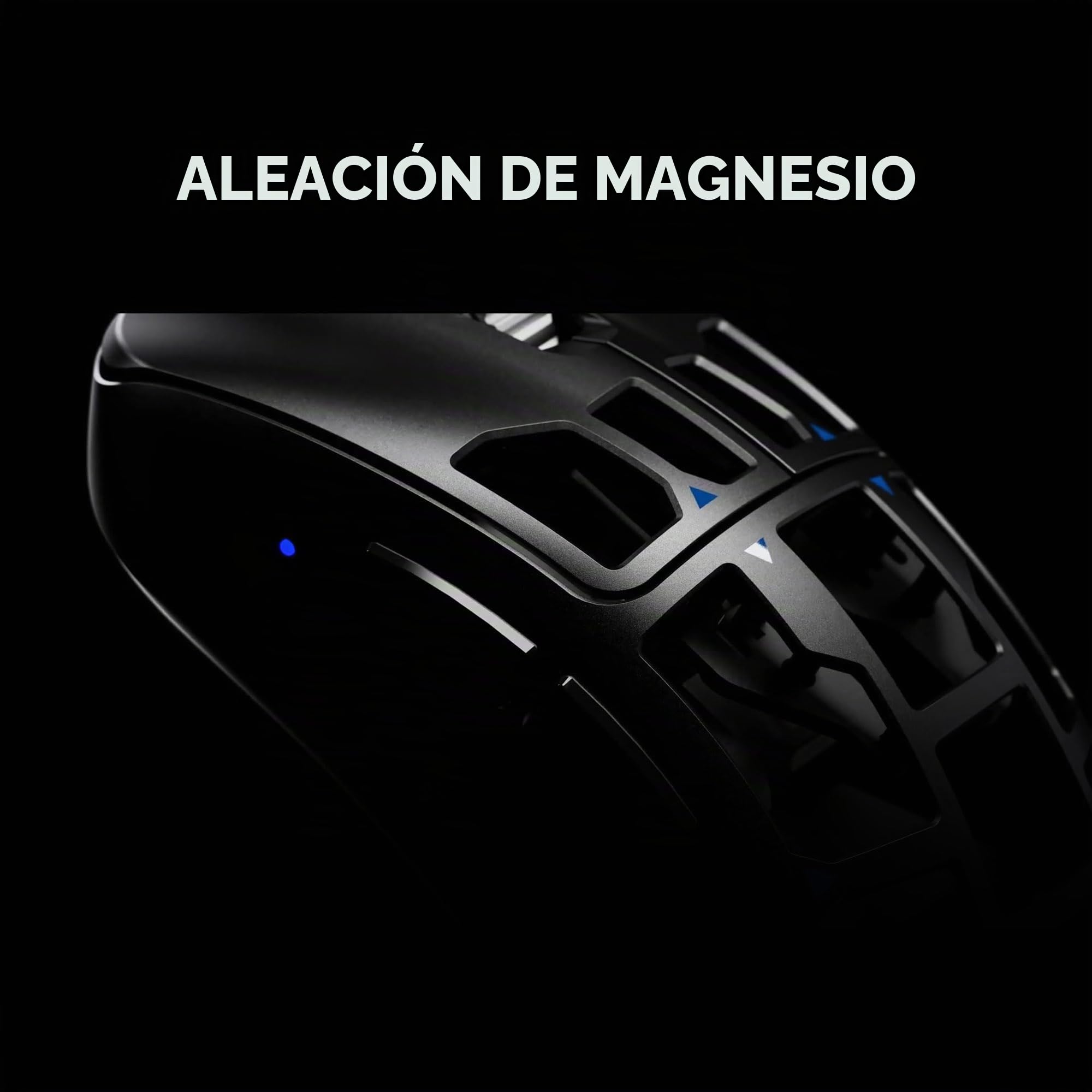 Pulsar Gaming Gears Feinmann Ratón Gaming inalámbrico, Mediano, Negro | Ultraligero 1.62 oz (46g), Ergonómico, Laterales curvos, Joroba central, Agarre Palm/Claw relajado, XS-1, 32K DPI, 8K