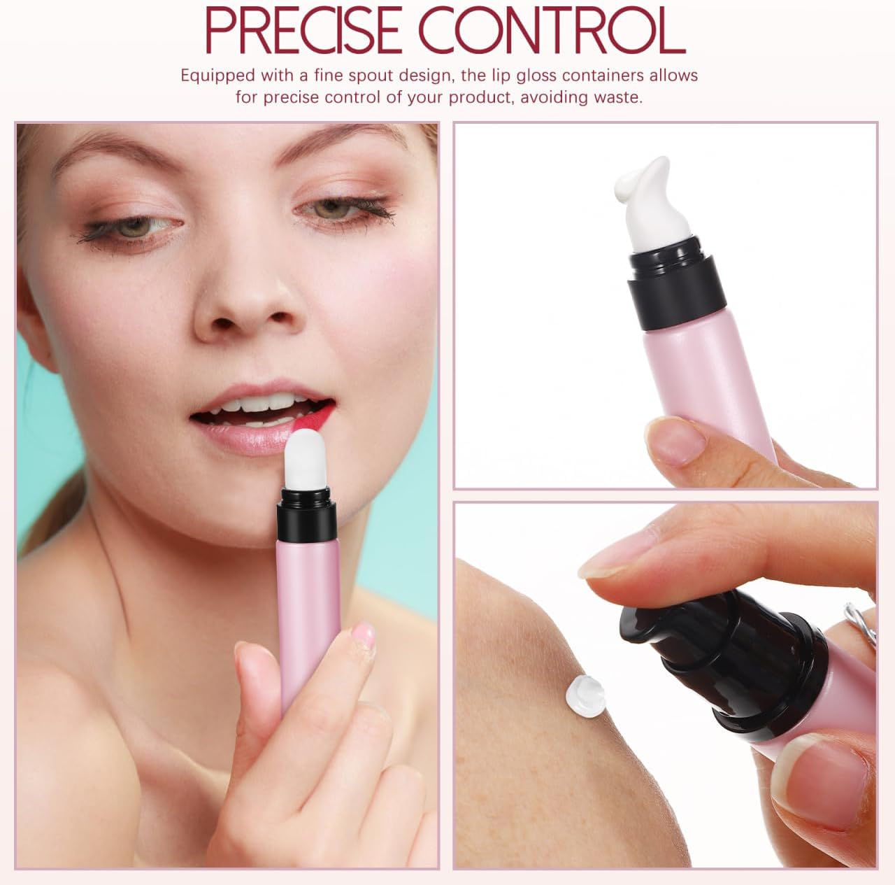 Didiseaon Empty Lip Gloss Tubes 2pcs Refillable Squeeze Tubes for Lip Balm Makeup Sample Tubes Travel Tubes with Fine Spout for Cosmetics and Skincare image 5