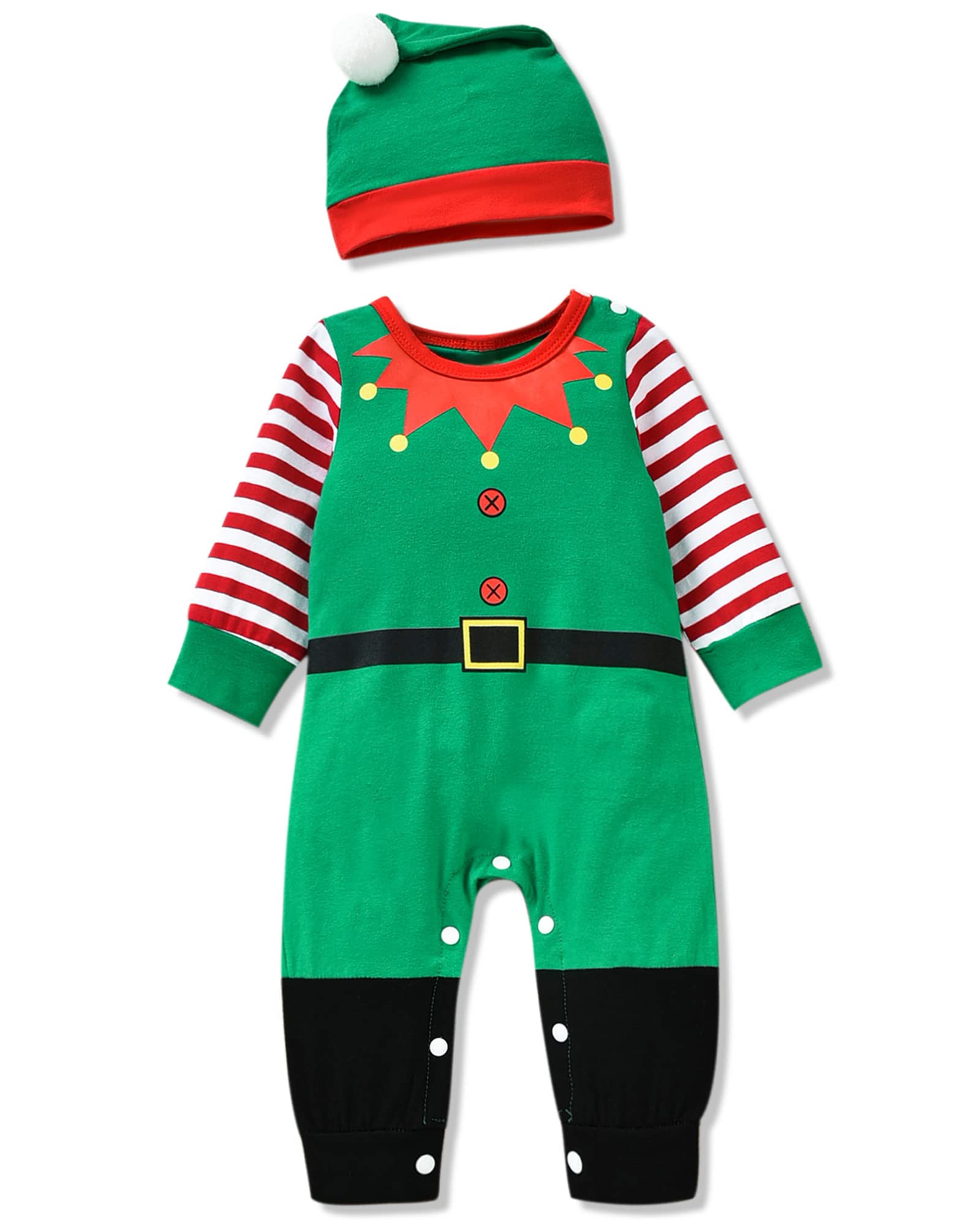 Newborn Baby Boys Girls Elf Costume Christmas Outfits Infant 2pc