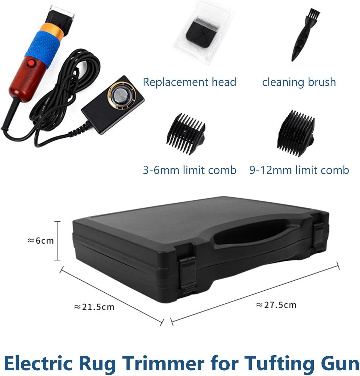 Trimmer con Supporto Forbici Laterali Posteriori Kit Tosatrici per Toelettatura per Tappetino per Pistola Tufting