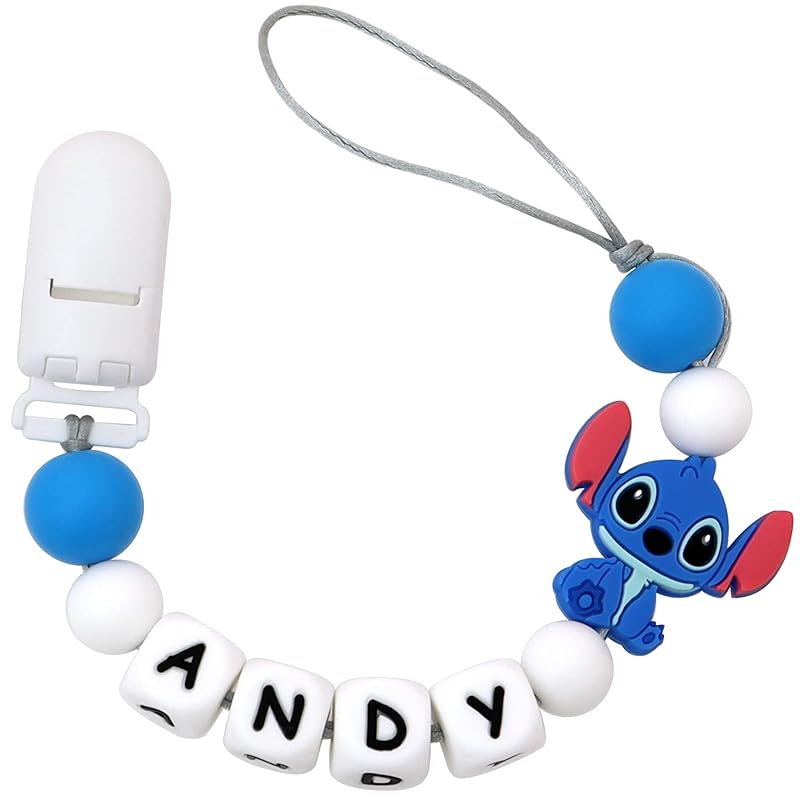 Personalized Pacifier Clip with Name, Custom Chain Clip for
