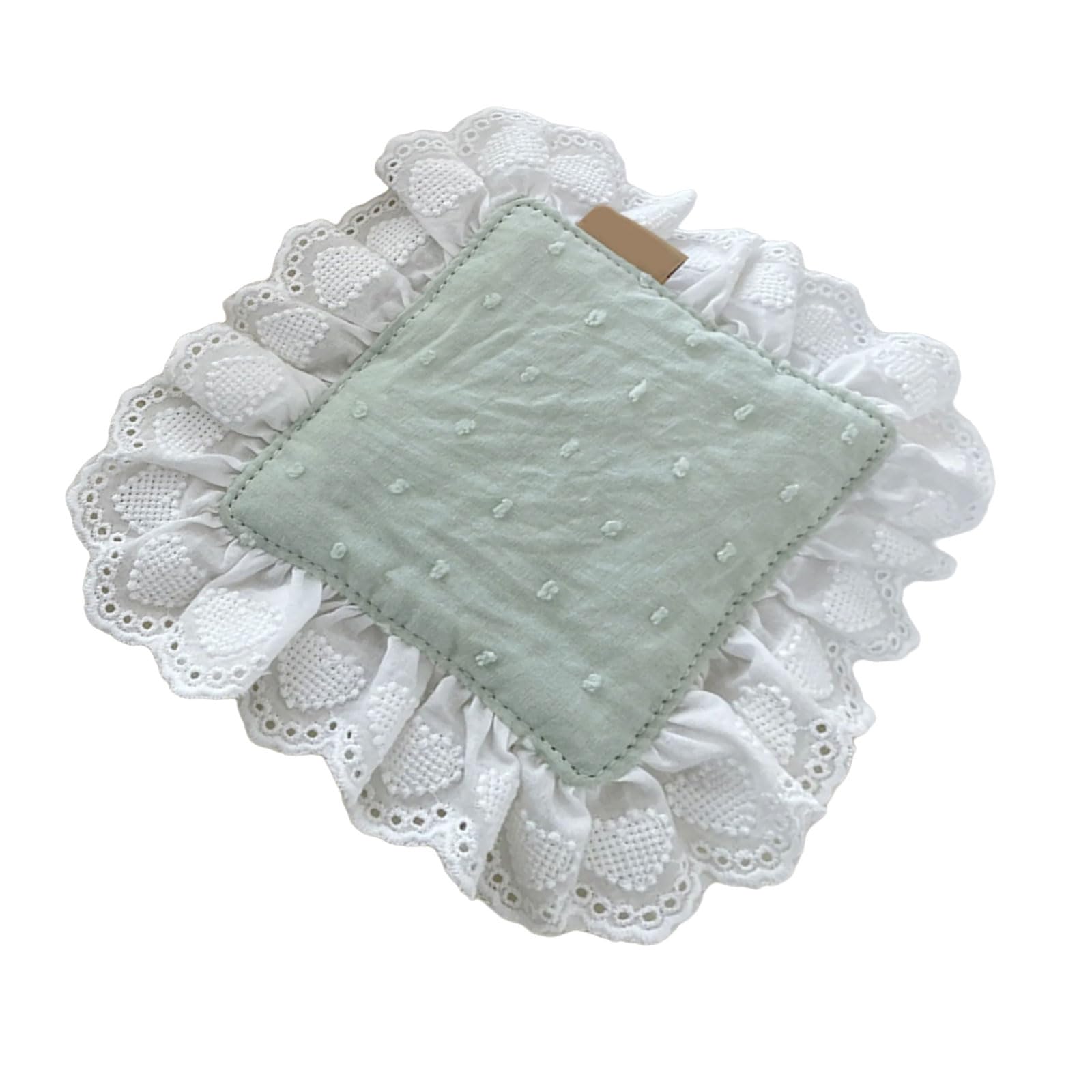 Decorative Flower Edges Coasters Placemat Multipurpose Waterproof Tableware Mats for Home Kitchens Essential Lace Trim Placemat Coasters