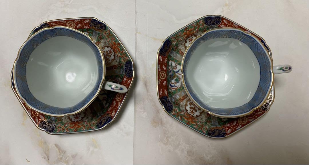 Amazon.co.jp: 有田焼カップ&ソーサー 金彩 花 鳳凰 華楽窯 : ホーム