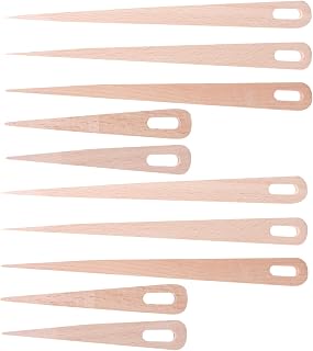 10 Piece Large Eye Wooden Yarn Needles for Tapestry Weaving