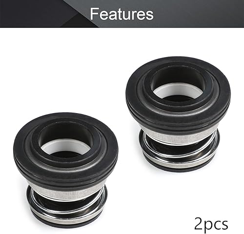 Miniatura 4 de Othmro 2 piezas de diámetro interno de 0.551 in de aleación de plástico de repuesto de sello de eje 103-14 para eje de bomba, bombas de agua, eje de