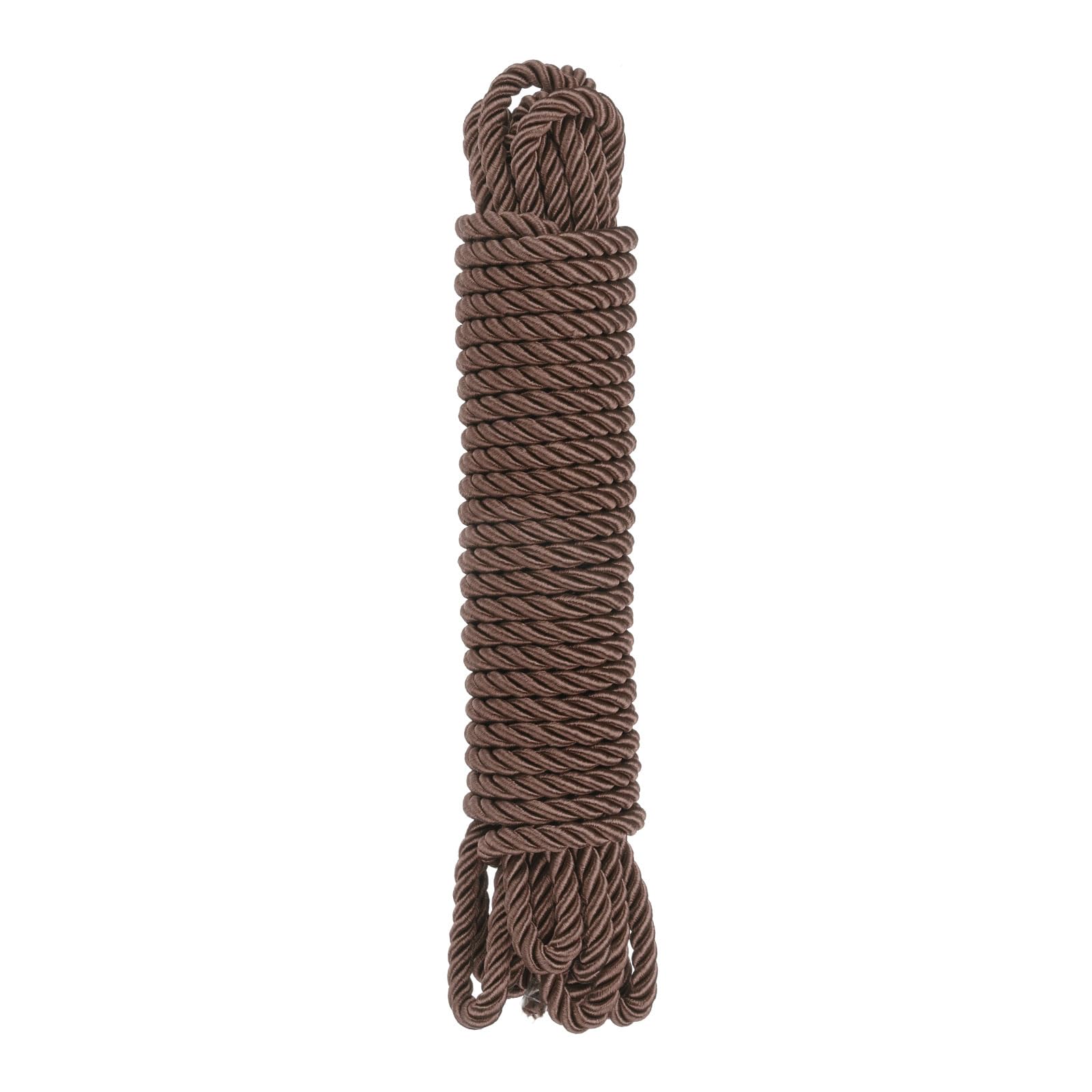 Rebower Twisted Trim Cord Rope, 8mm/ 11 Yards Nylon Trim Cord Rope Thread String Rope Cord Braid Trim [for Sewing Home Decor Crafts] - 0.3 Inch/Coffee Color