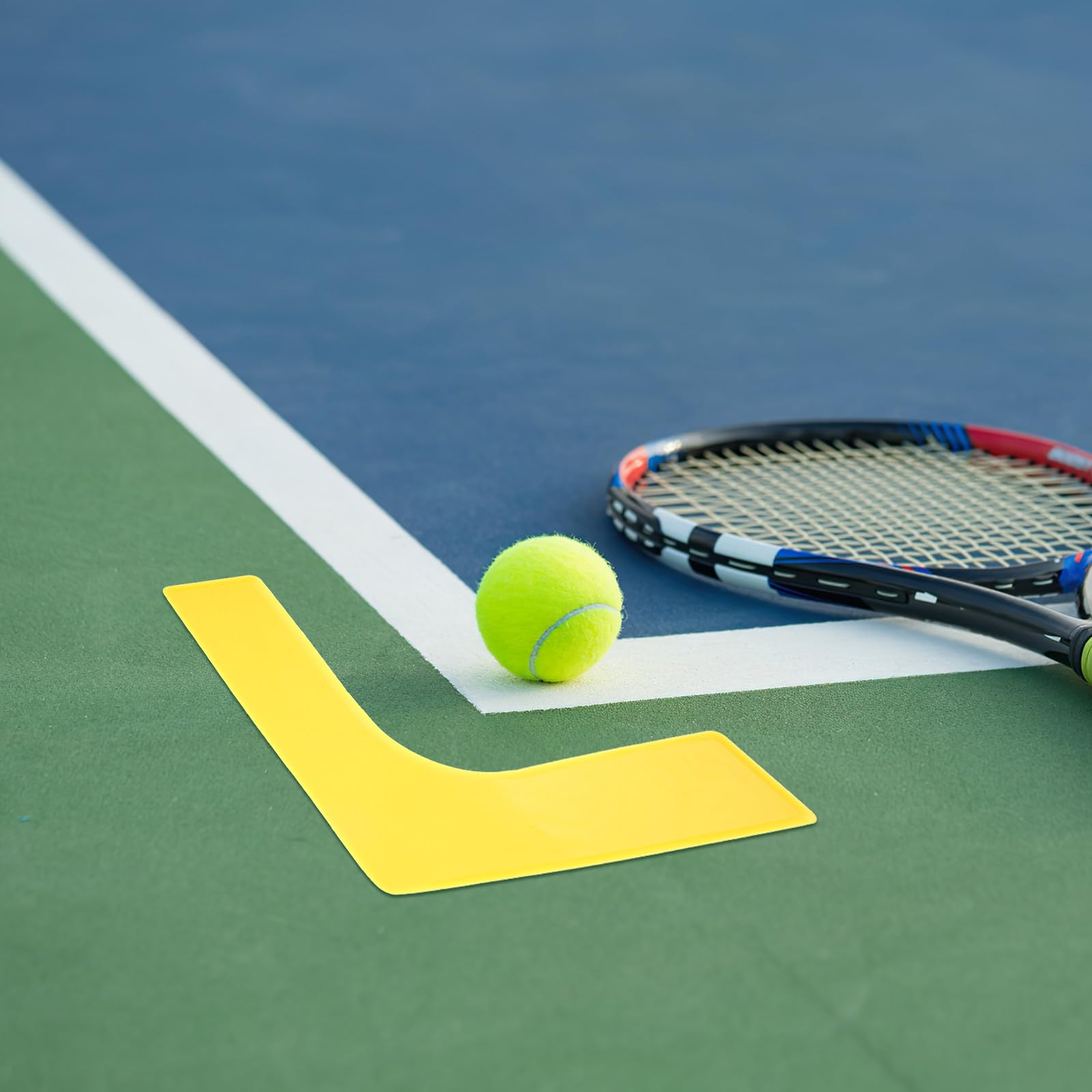 Set Marcatori da Campo per Allenamento Calcio e Tennis in PVC Resistente 18 Pezzi Segnali Rotondi e Linee Rette per Campi Esterni e attività Sportive