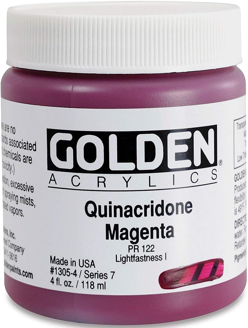 Golden Heavy Body Acrylic - Quinacridone Magenta 4oz jar