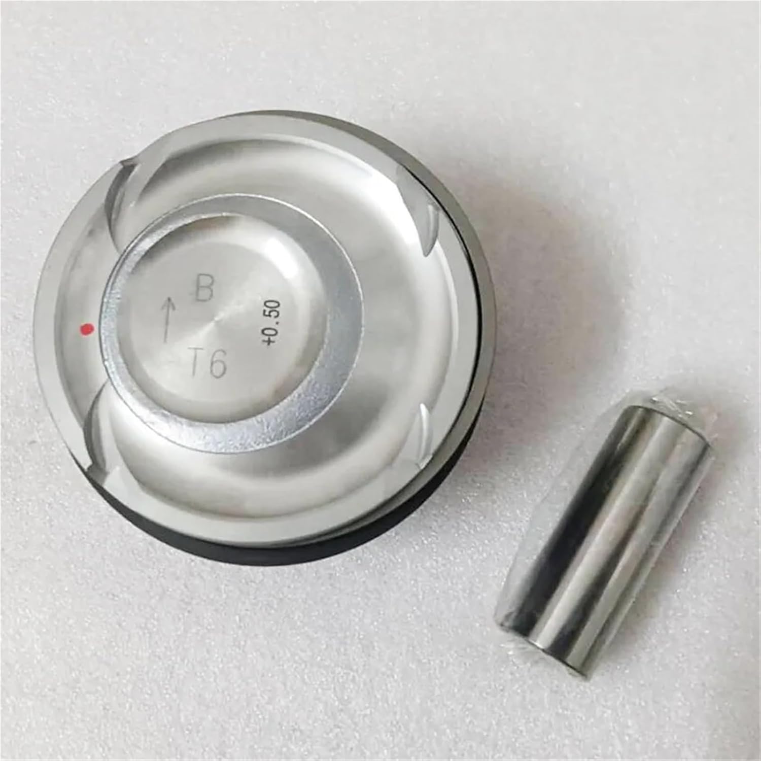 4 PCS 23040-2BAA0 23041-2BAA0 Engine Pistons Compatible with Hyundai Elantra Veloster Compatible with Kia Soul Forte Koup 1.6T Turbo G4FJ 2017-2020 +0.50MM