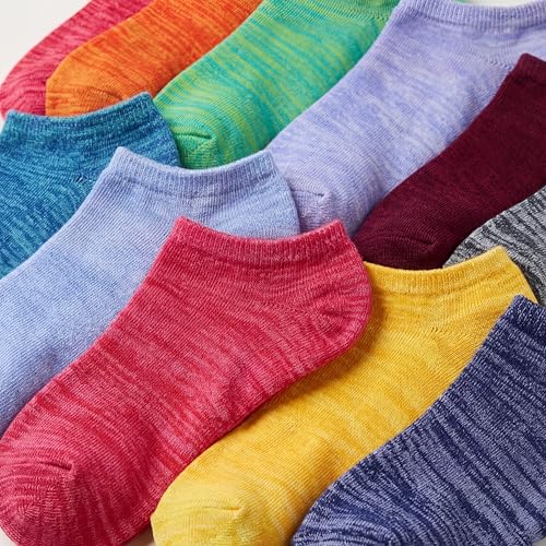 Image of Tipi Toe Women's 20 Pack Colorful Low Cut Socks - Lightweight, Breathable Design for All-Day Comfort Sizes 9-11 /10-13