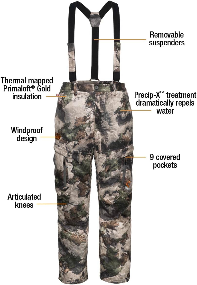 ScentLok BE:1 Divergent Wind Resistant and Water Repellent Late Season Camo Hunting Pants with Primaloft Gold Insulation - Image 4