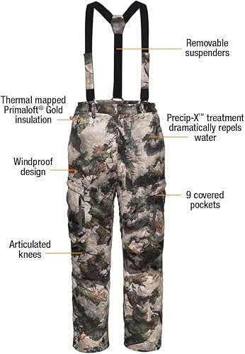 Miniatura 3 de ScentLok BE1 Divergent Wind Resistant and Water Repellent Late Season Camo Hunting Pants with Primaloft Gold Insulation